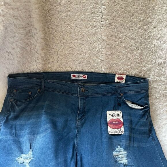 NWT What About Me WAM Jeans Women's 24W Low-Rise Skinny Cotton Blend Denim - Picture 5 of 13